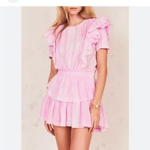 Loveshackfancy Natasha mini dress in peony pink